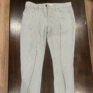 Joe's Blue & White Pinstriped Slim Fit Pants